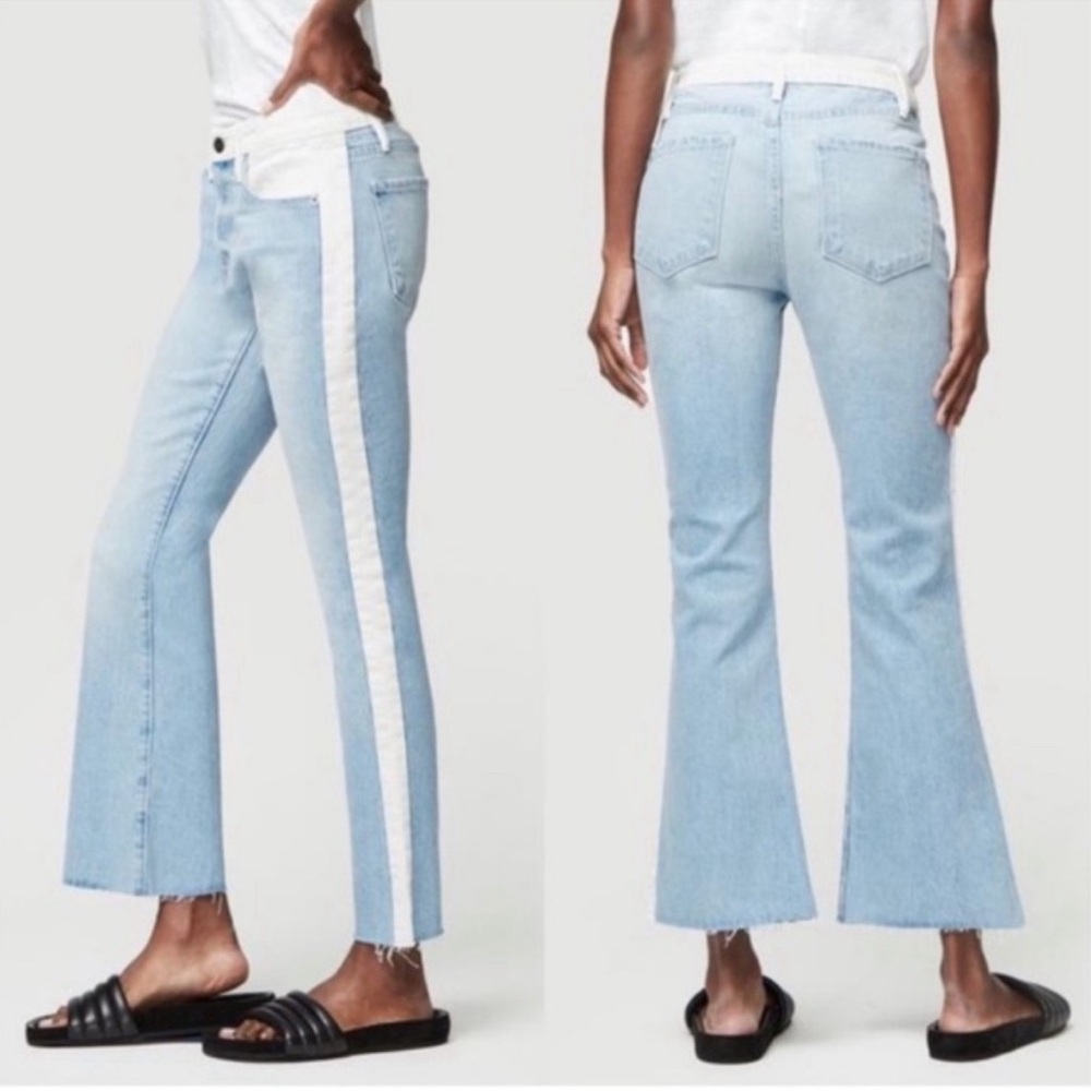 Frame Color Block Le Crop Mini Boot Jeans - image 1